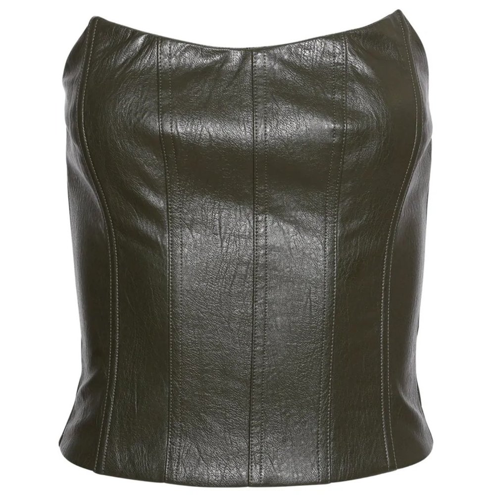 Tiger Mist NWT Cayenne Longline Corset Top in Olive Green (Size: XS)
